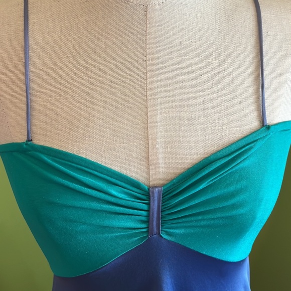 vintage 70s I. Magnin color blocked nightgown - Picture 2 of 5